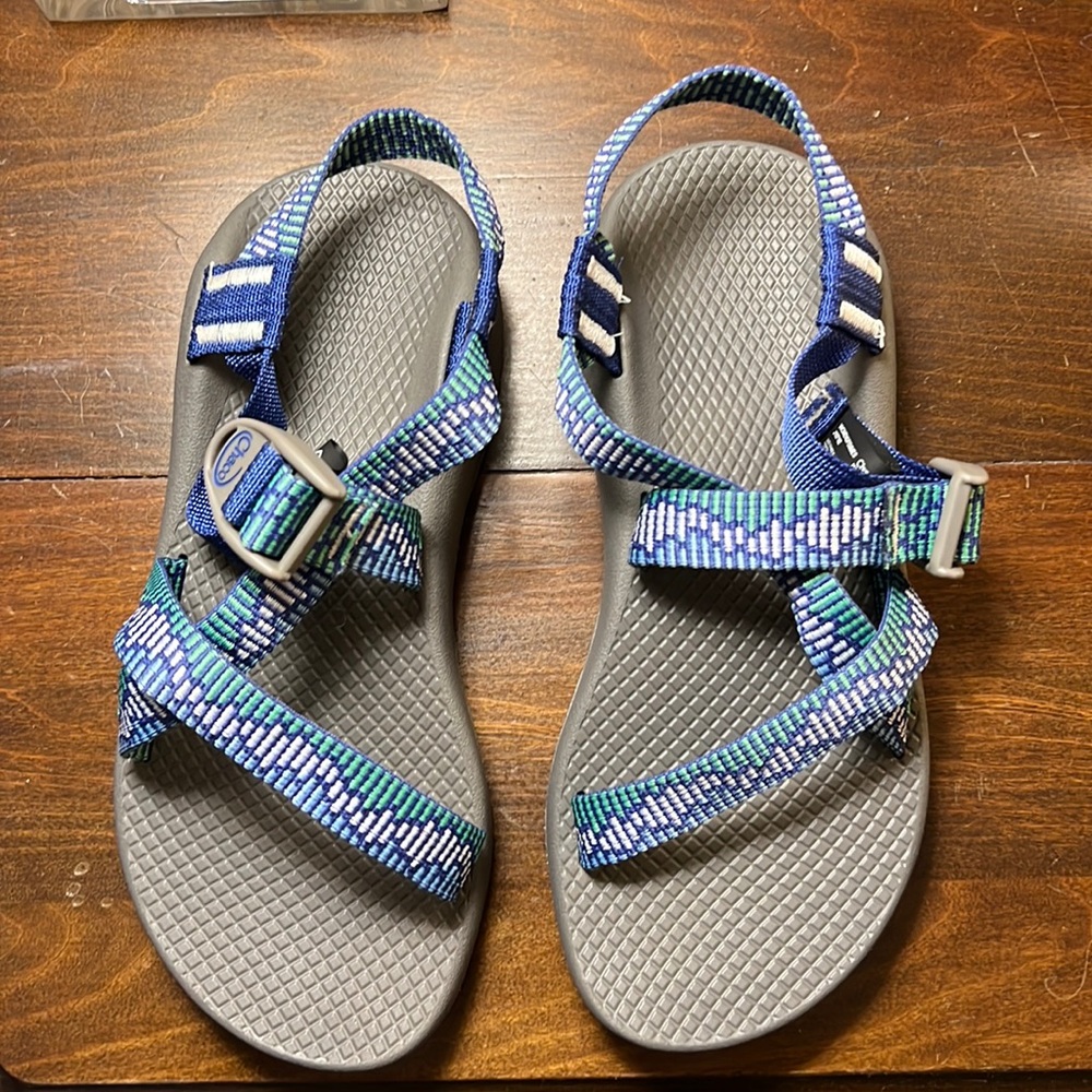 Purple/Blue/Green Chaco Sandals size 6